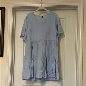 H&M Light Blue V-Neck Dress